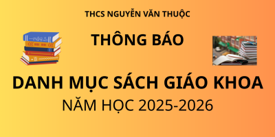 Thông báo Danh mục SGK năm học 2025-2026